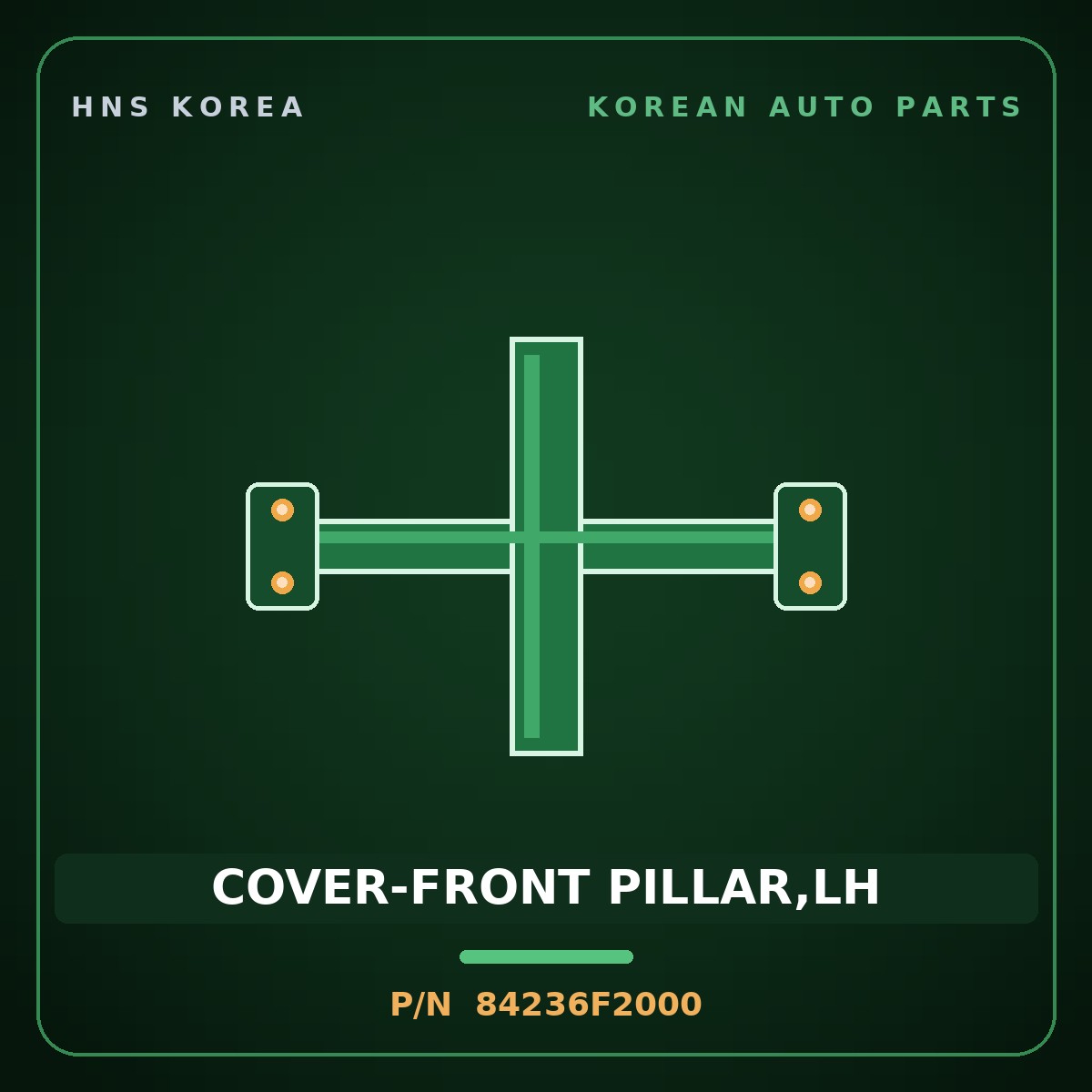 Genuine Mobis COVER-FRONT PILLAR,LH 84236F2000 for Elantra 2016 HNS Parts Korea