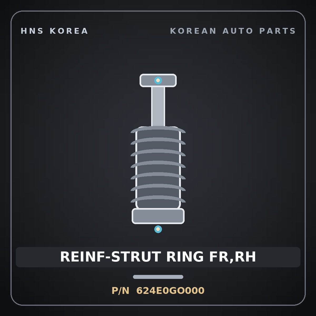 Genuine Mobis REINF-STRUT RING FR,RH 624E0GO000 for IONIQ 2024 HNS Parts Korea