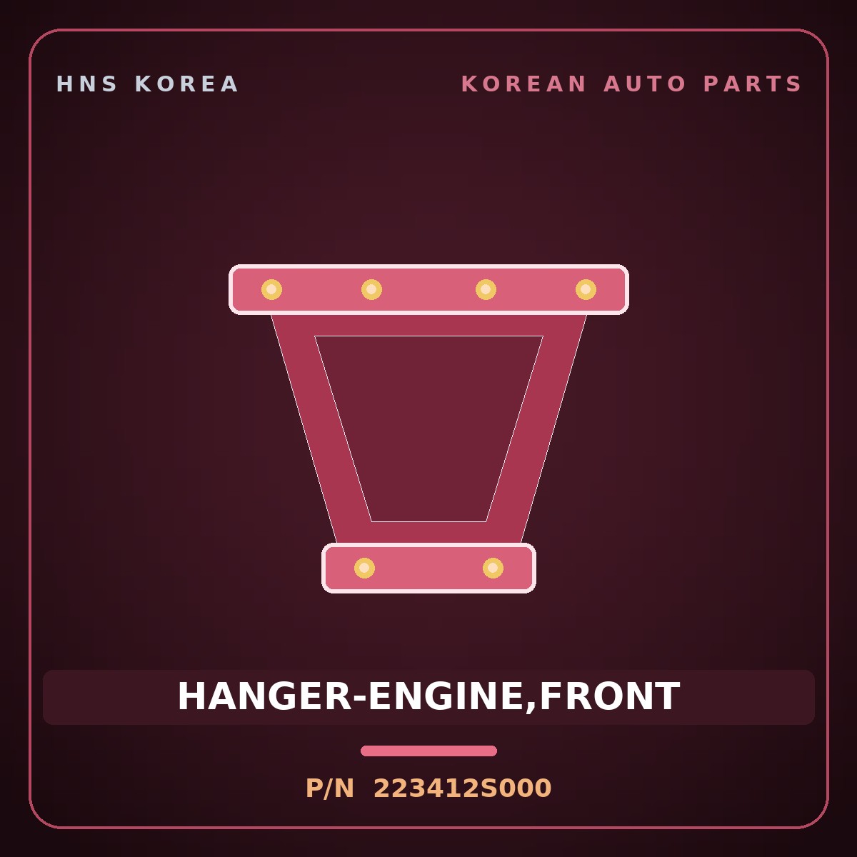 Genuine Mobis HANGER-ENGINE,FRONT 223412S000 for Grandeur 2019 HNS Parts Korea