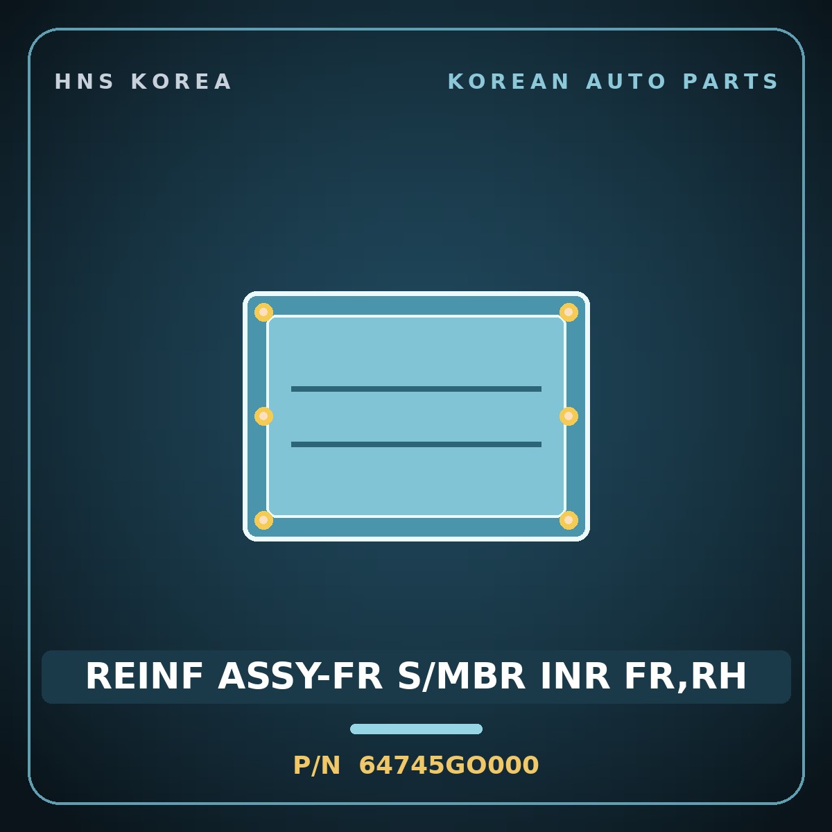 Genuine Mobis REINF ASSY-FR S/MBR INR FR,RH 64745GO000 for IONIQ 2024 HNS Parts Korea