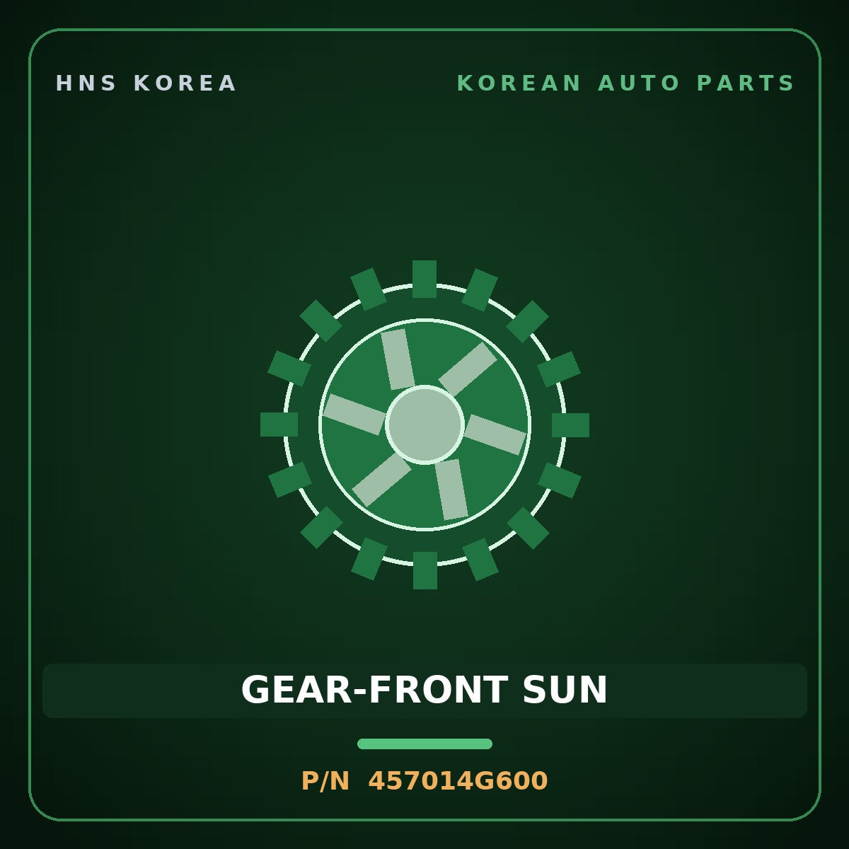 Genuine Mobis GEAR-FRONT SUN 457014G600 for Grandeur 2019 HNS Parts Korea