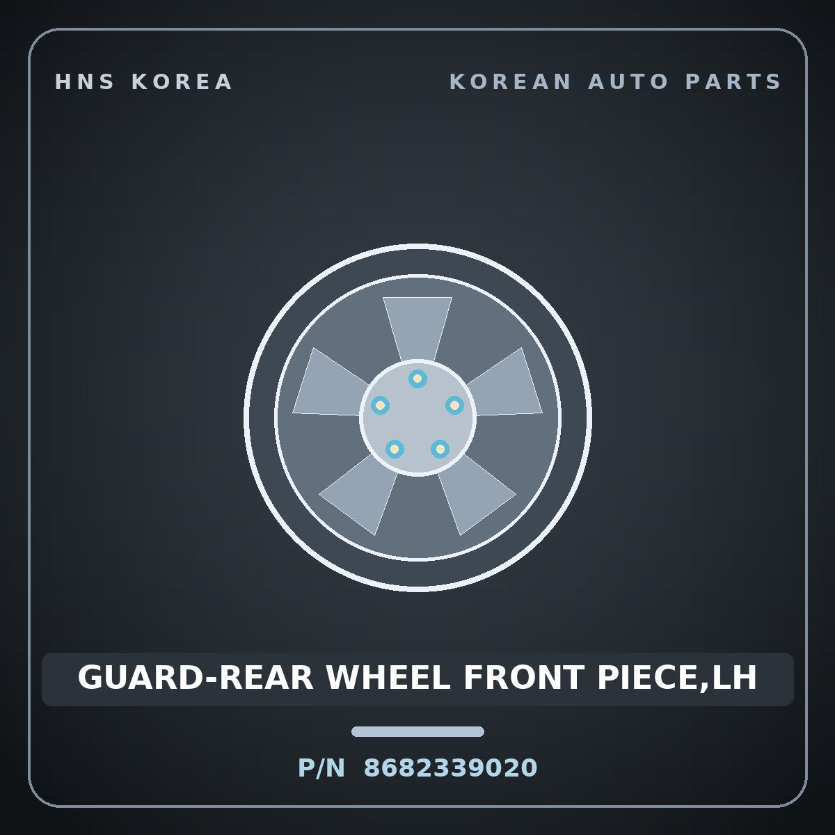 Genuine Mobis GUARD-REAR WHEEL FRONT PIECE,LH 8682339020 for Grandeur 1999 HNS Parts Korea