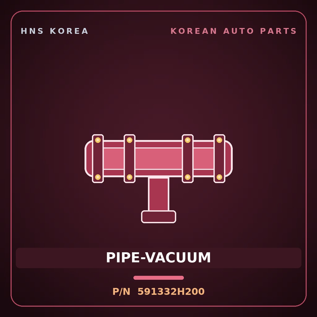 Genuine Mobis PIPE-VACUUM 591332H200 for Avante 2006 HNS Parts Korea