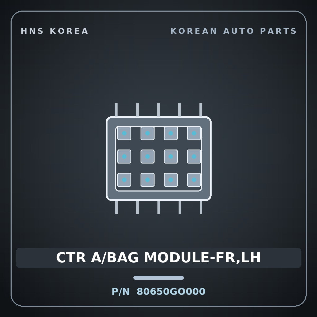 Genuine Mobis CTR A/BAG MODULE-FR,LH 80650GO000 for IONIQ 2024 HNS Parts Korea