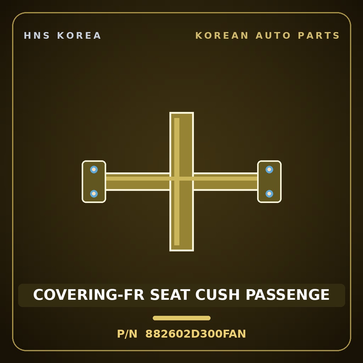 Genuine Mobis COVERING-FR SEAT CUSH PASSENGE 882602D300FAN for Elantra 2000 HNS Parts Korea