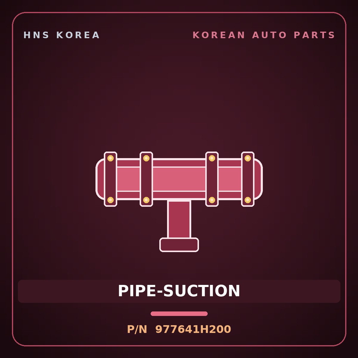 Genuine Mobis PIPE-SUCTION 977641H200 for Avante 2006 HNS Parts Korea