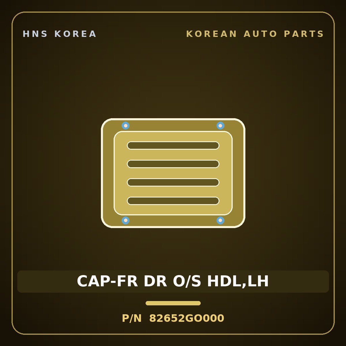 Genuine Mobis CAP-FR DR O/S HDL,LH 82652GO000 for IONIQ 2024 HNS Parts Korea