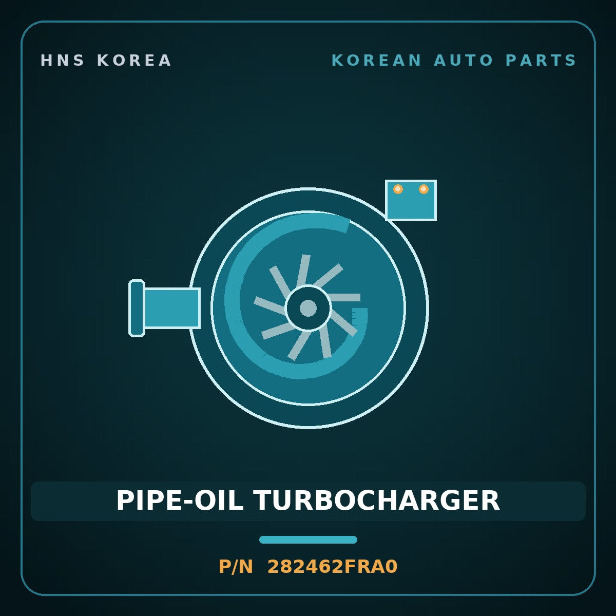Genuine Mobis PIPE-OIL TURBOCHARGER 282462FRA0 for G80 2016 HNS Parts Korea