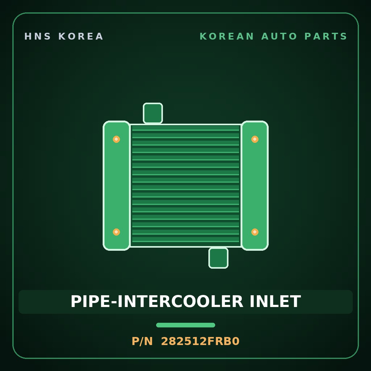 Genuine Mobis PIPE-INTERCOOLER INLET 282512FRB0 for G80 2016 HNS Parts Korea