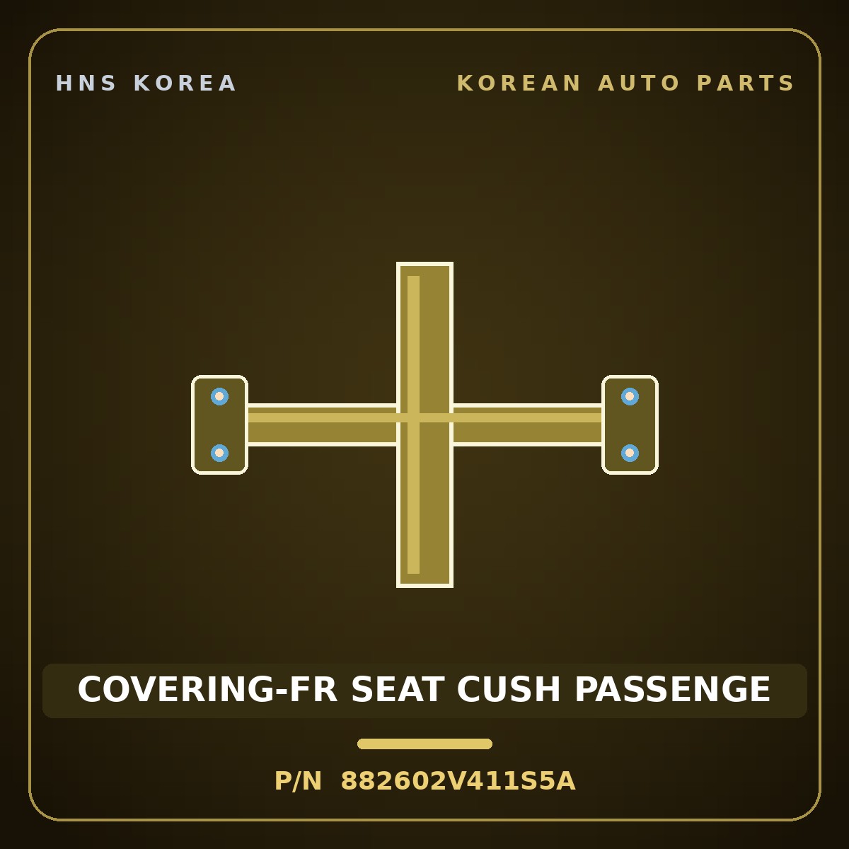 Genuine Mobis COVERING-FR SEAT CUSH PASSENGE 882602V411S5A for Veloster 2015 HNS Parts Korea