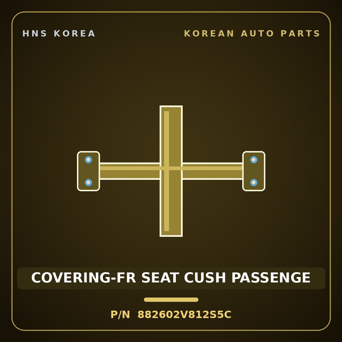 Genuine Mobis COVERING-FR SEAT CUSH PASSENGE 882602V812S5C for Veloster 2015 HNS Parts Korea