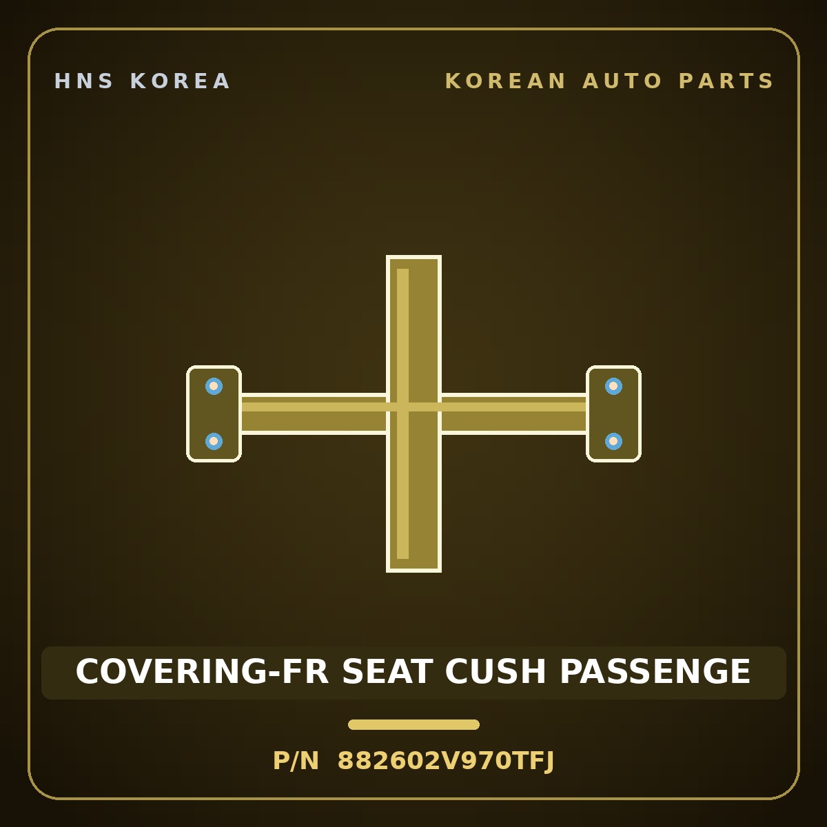 Genuine Mobis COVERING-FR SEAT CUSH PASSENGE 882602V970TFJ for Veloster 2015 HNS Parts Korea