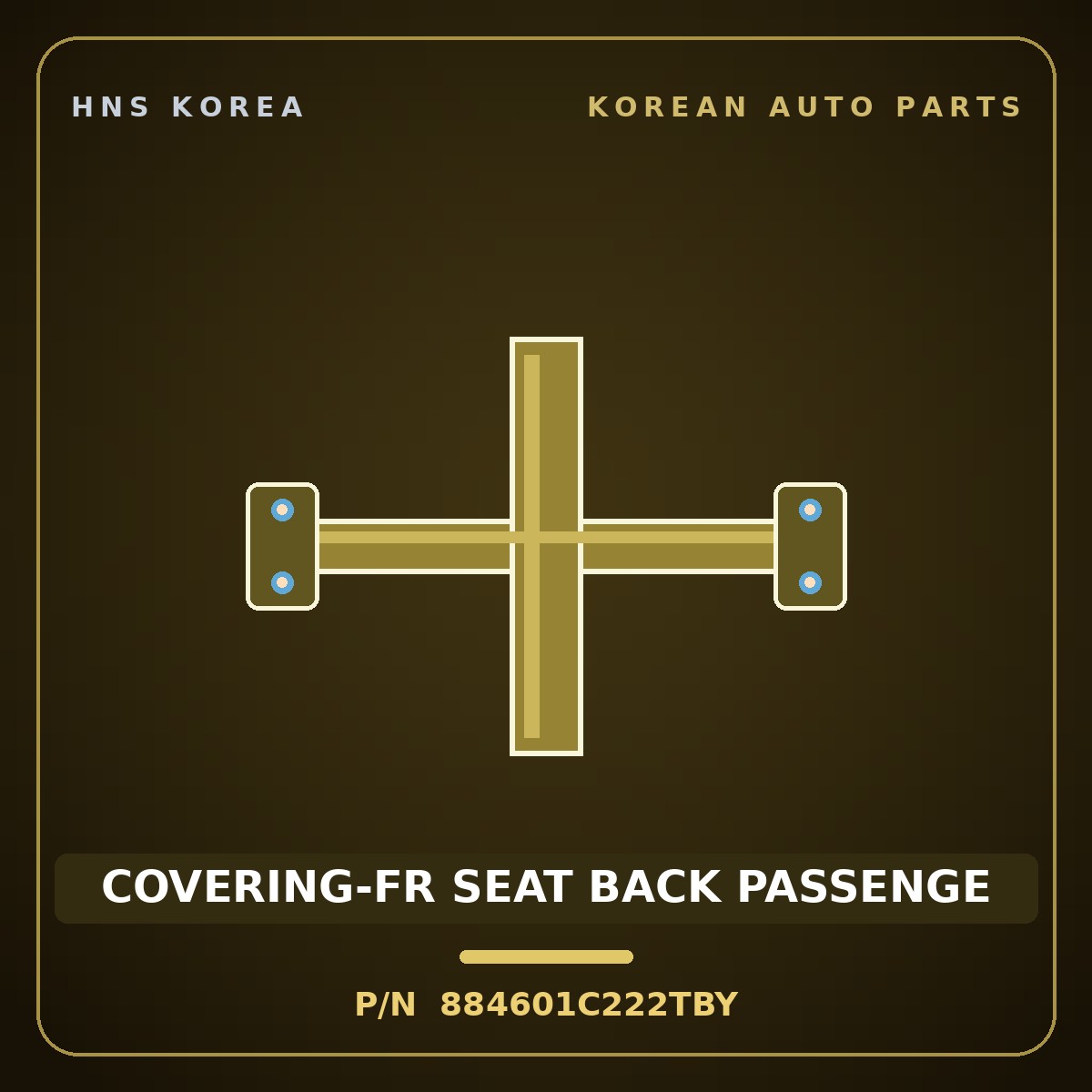 Genuine Mobis COVERING-FR SEAT BACK PASSENGE 884601C222TBY for Click 2006 HNS Parts Korea