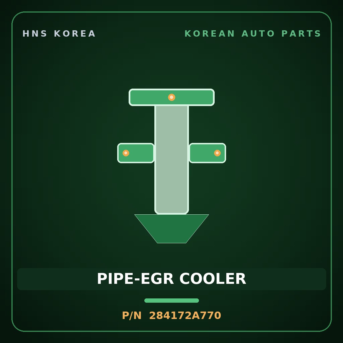 Genuine Mobis PIPE-EGR COOLER 284172A770 for Elantra 2012 HNS Parts Korea
