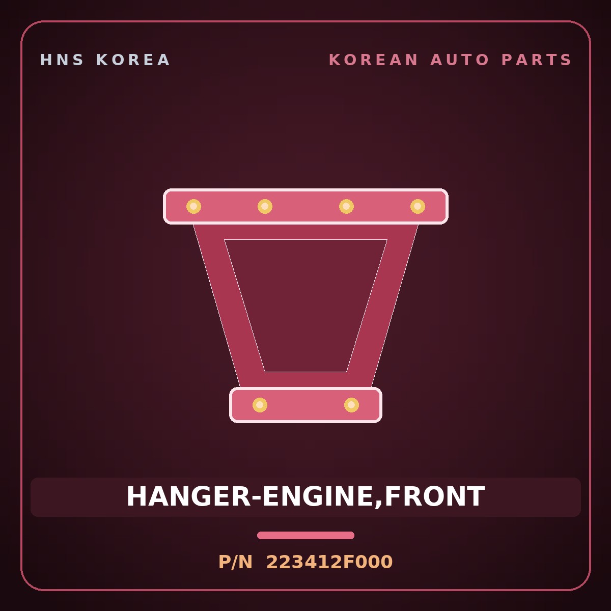 Genuine Mobis HANGER-ENGINE,FRONT 223412F000 for Santa Fe 2010 HNS Parts Korea