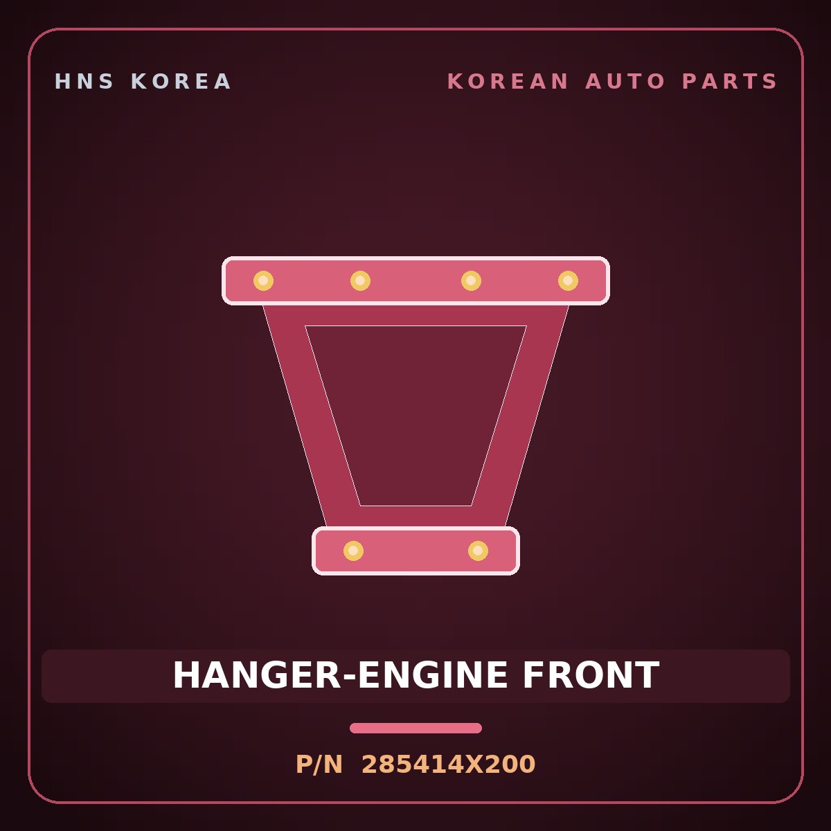 Genuine Mobis HANGER-ENGINE FRONT 285414X200 for Terracan 2000 HNS Parts Korea