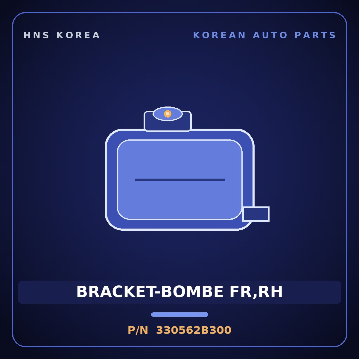 Genuine Mobis BRACKET-BOMBE FR,RH 330562B300 for Santa Fe 2010 HNS Parts Korea