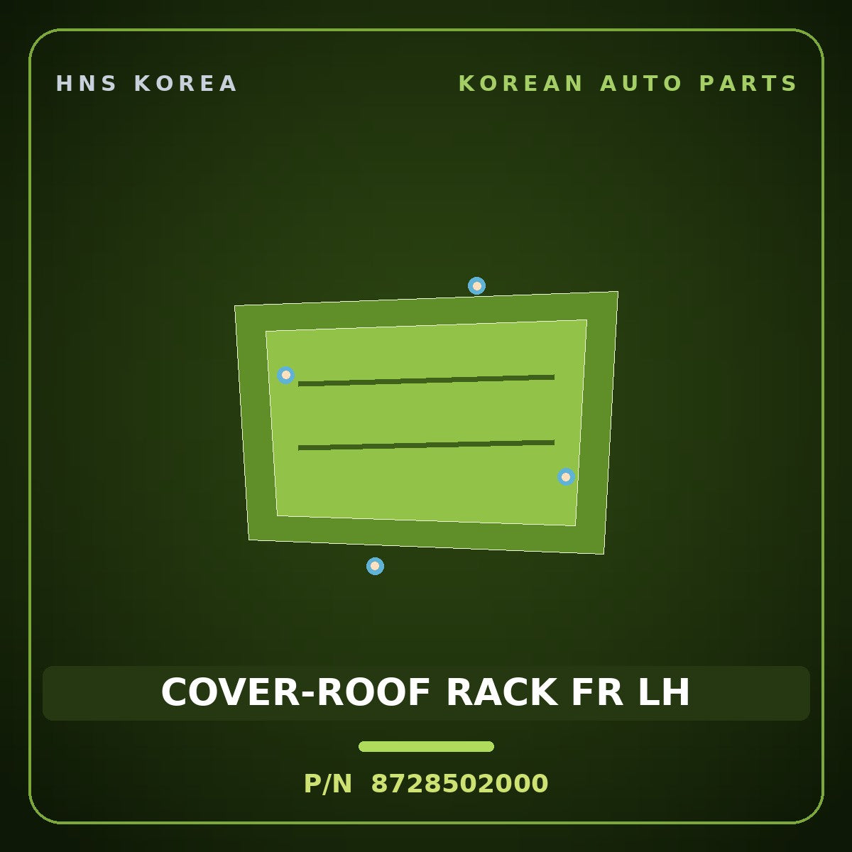 Genuine Mobis COVER-ROOF RACK FR LH 8728502000 for Atos 1998 HNS Parts Korea