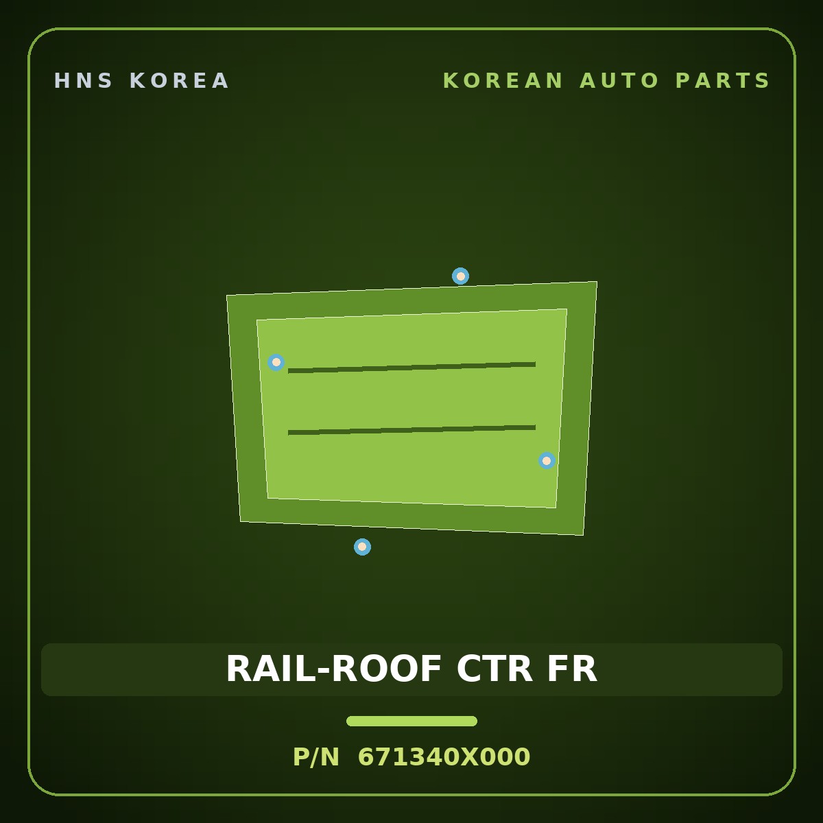 Genuine Mobis RAIL-ROOF CTR FR 671340X000 for BlueOn 2011 HNS Parts Korea