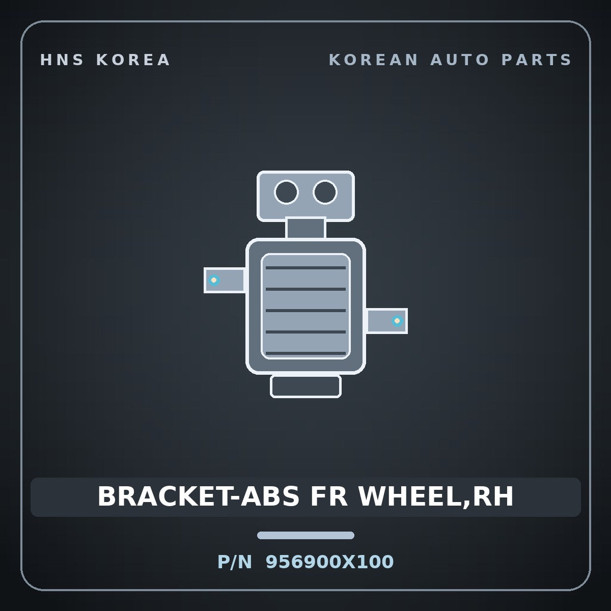 Genuine Mobis BRACKET-ABS FR WHEEL,RH 956900X100 for BlueOn 2011 HNS Parts Korea
