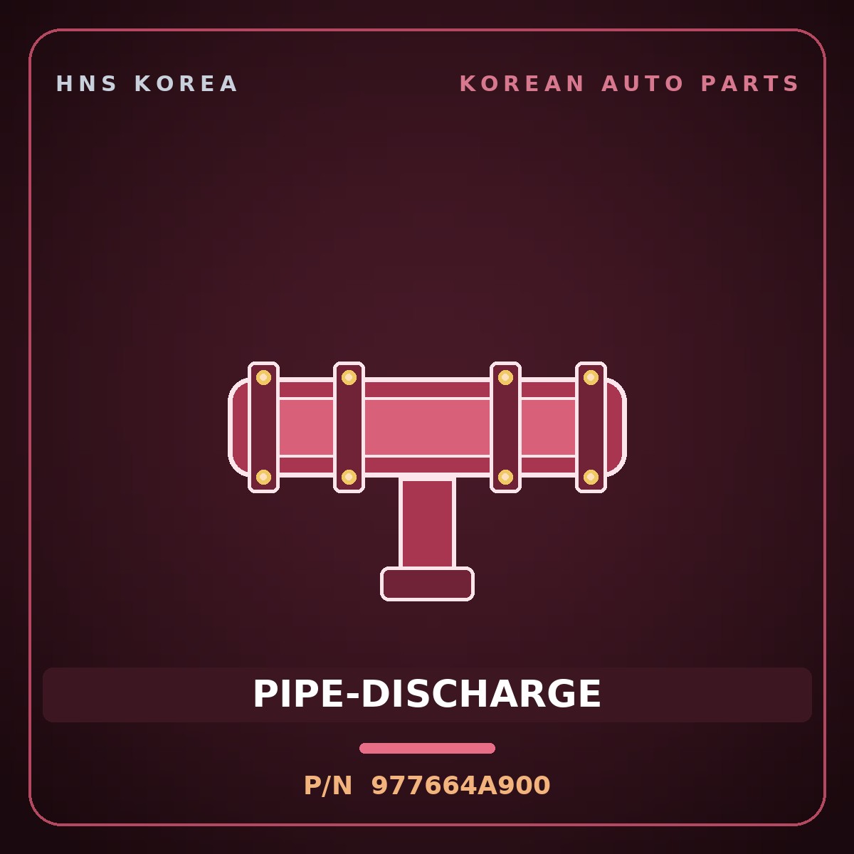 Genuine Mobis PIPE-DISCHARGE 977664A900 for Starex 2004 HNS Parts Korea