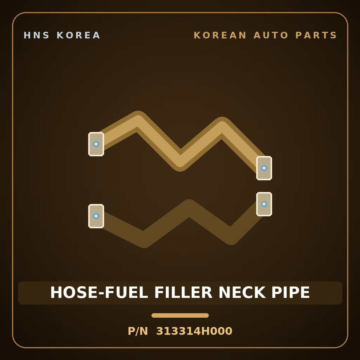 Genuine Mobis HOSE-FUEL FILLER NECK PIPE 313314H000 for Grand Starex 2007 HNS Parts Korea