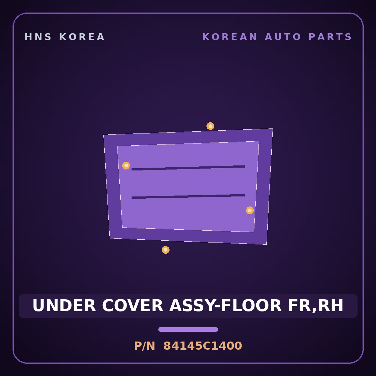 Genuine Mobis UNDER COVER ASSY-FLOOR FR,RH 84145C1400 for Sonata 2014 HNS Parts Korea