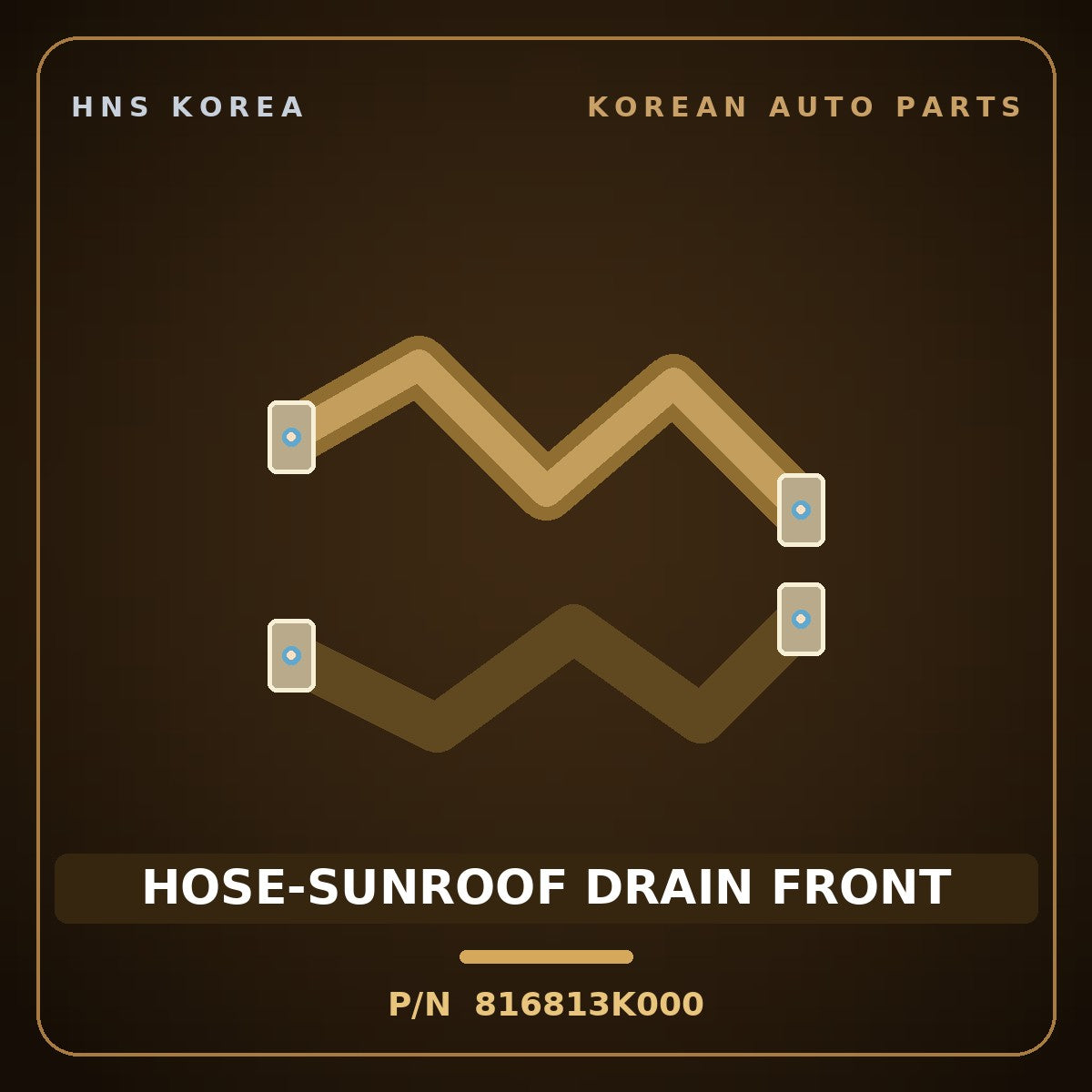 Genuine Mobis HOSE-SUNROOF DRAIN FRONT 816813K000 for Sonata 2006 HNS Parts Korea