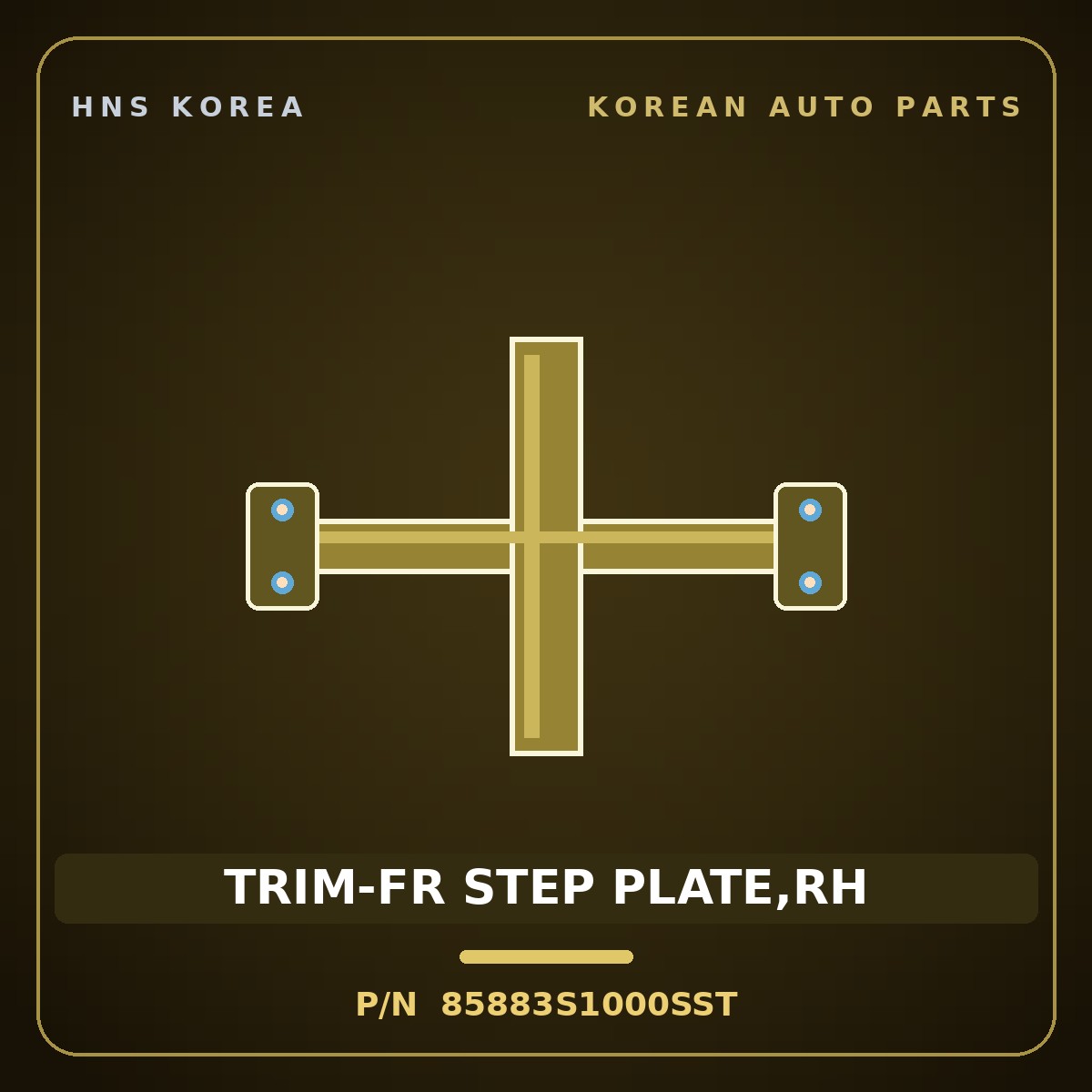 Genuine Mobis TRIM-FR STEP PLATE,RH 85883S1000SST for Santa Fe 2018 HNS Parts Korea
