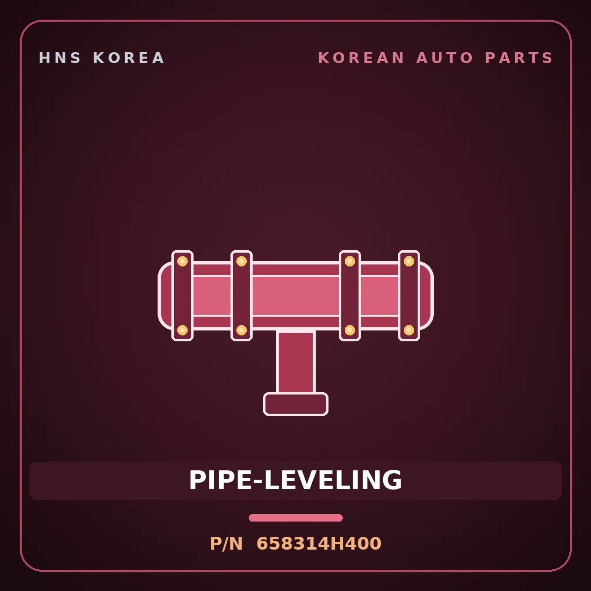 Genuine Mobis PIPE-LEVELING 658314H400 for Grand Starex 2007 HNS Parts Korea