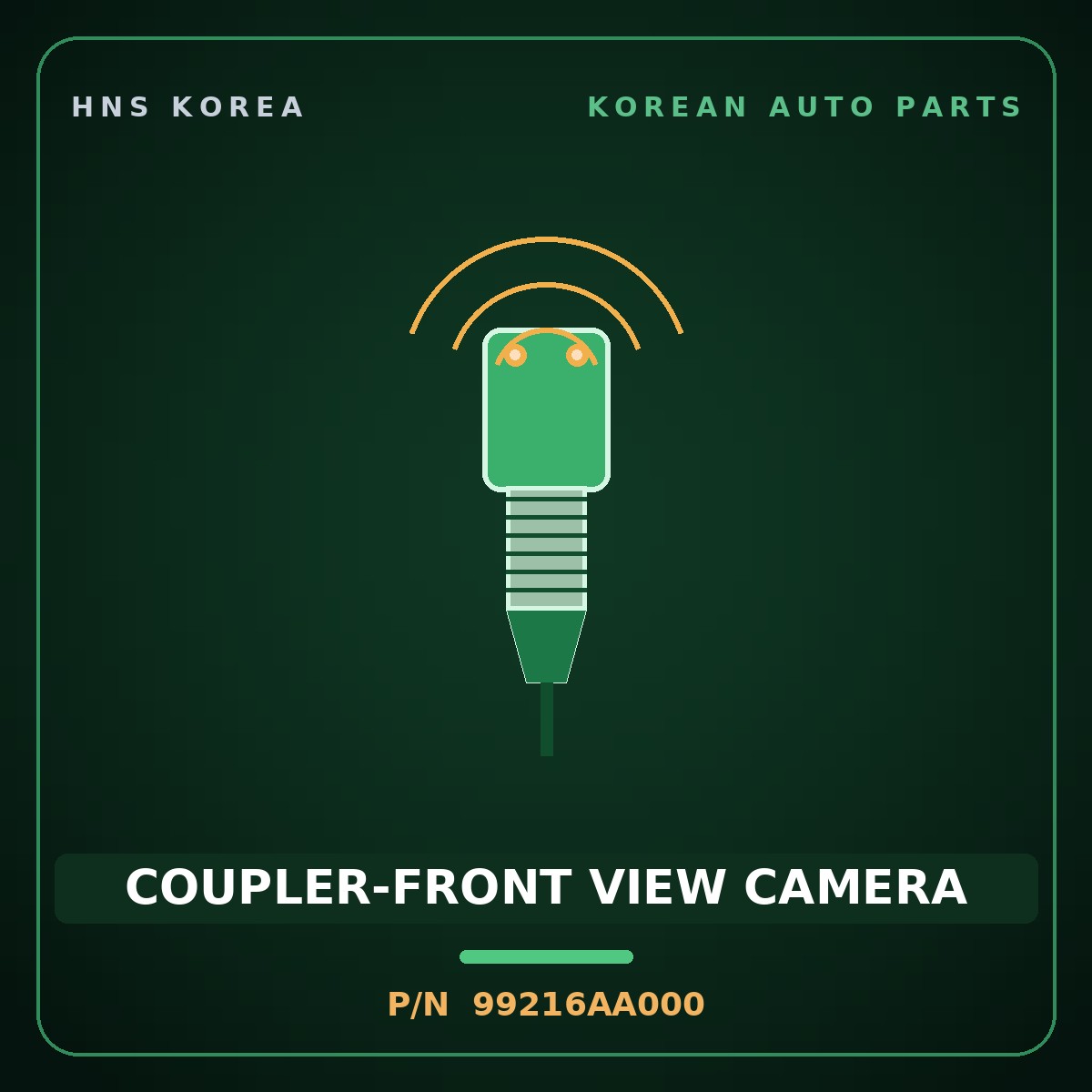 Genuine Mobis COUPLER-FRONT VIEW CAMERA 99216AA000 for Avante 2020 HNS Parts Korea