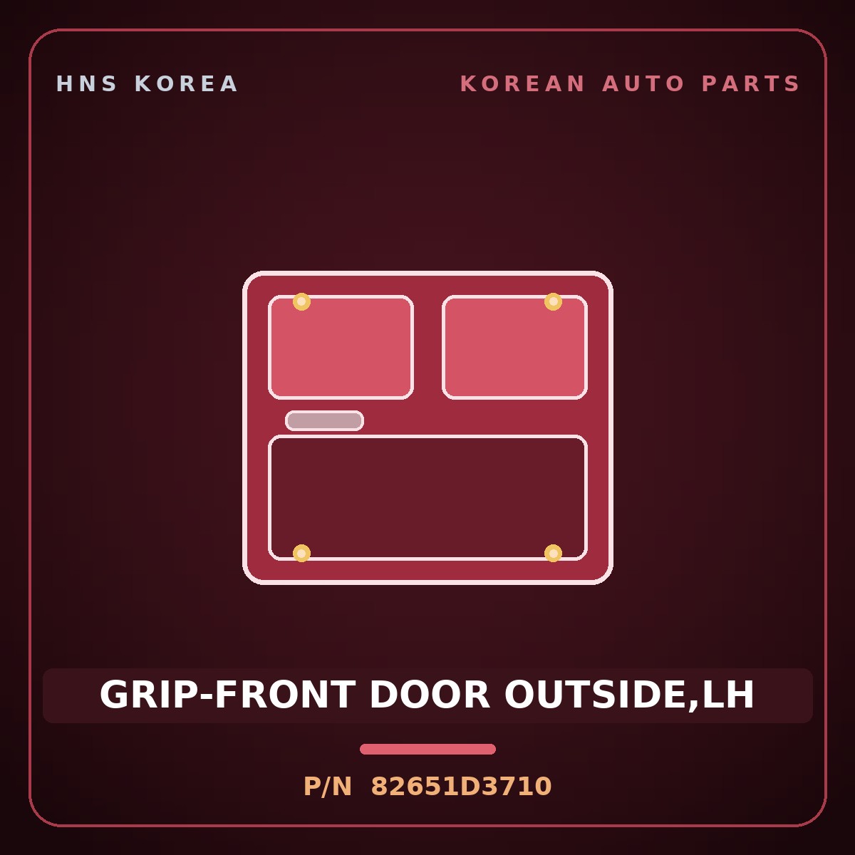 Genuine Mobis GRIP-FRONT DOOR OUTSIDE,LH 82651D3710 for Tucson 2015 HNS Parts Korea