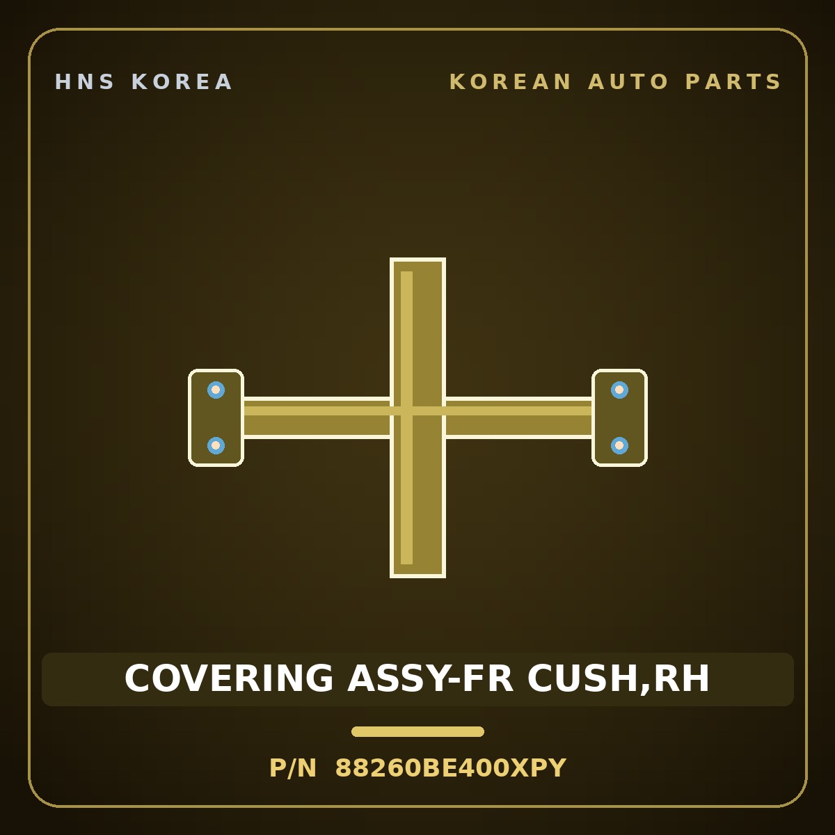 Genuine Mobis COVERING ASSY-FR CUSH,RH 88260BE400XPY for Kona 2023 HNS Parts Korea