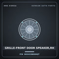 Genuine Mobis GRILLE-FRONT DOOR SPEAKER,RH 963433B000QT for Equus 1999 HNS Parts Korea