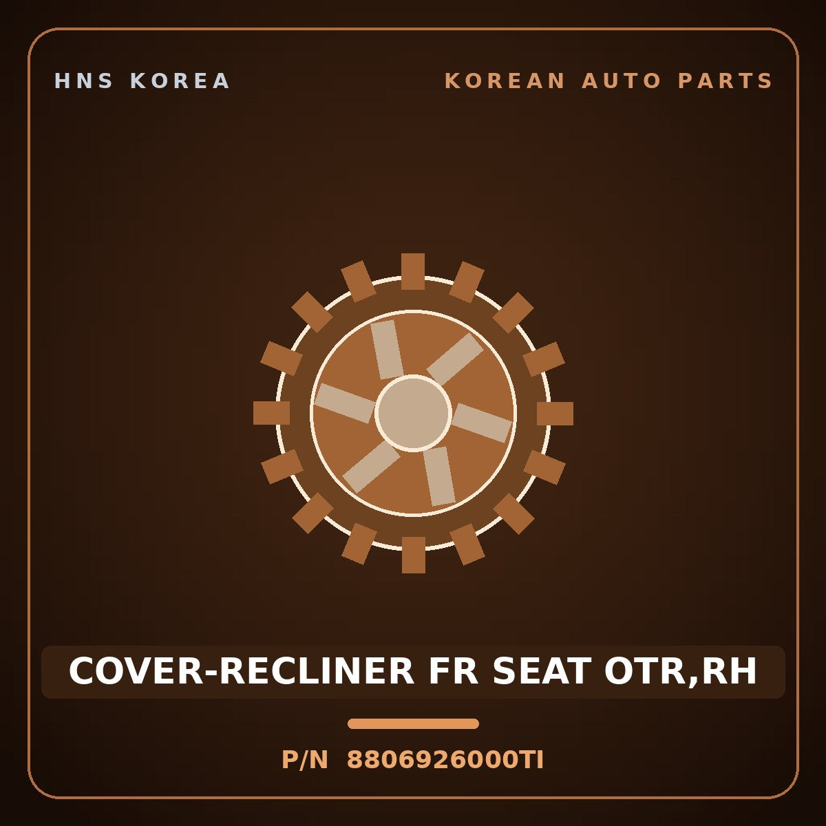 Genuine Mobis COVER-RECLINER FR SEAT OTR,RH 8806926000TI for Santa Fe 2000 HNS Parts Korea