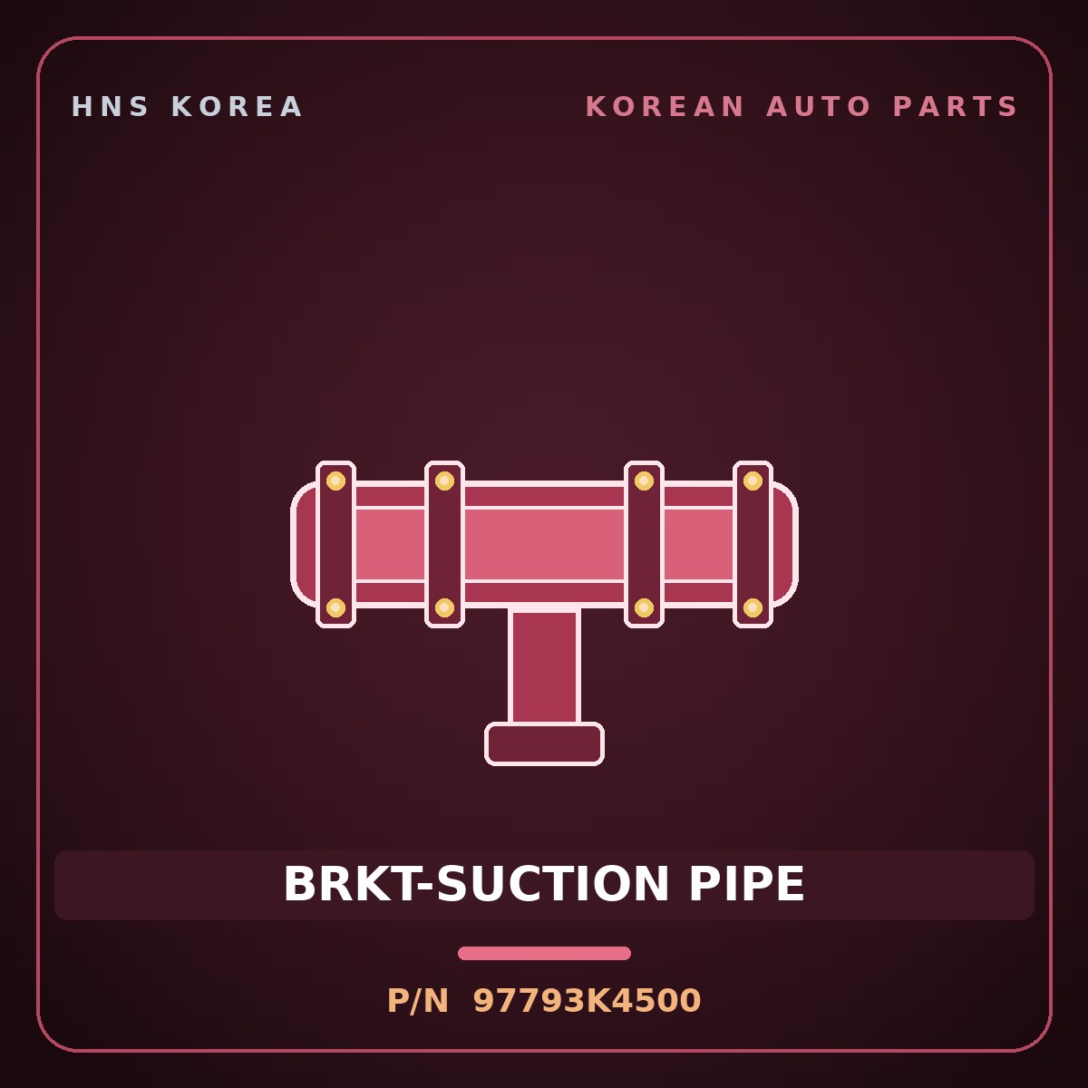 Genuine Mobis BRKT-SUCTION PIPE 97793K4500 for Kona 2019 HNS Parts Korea