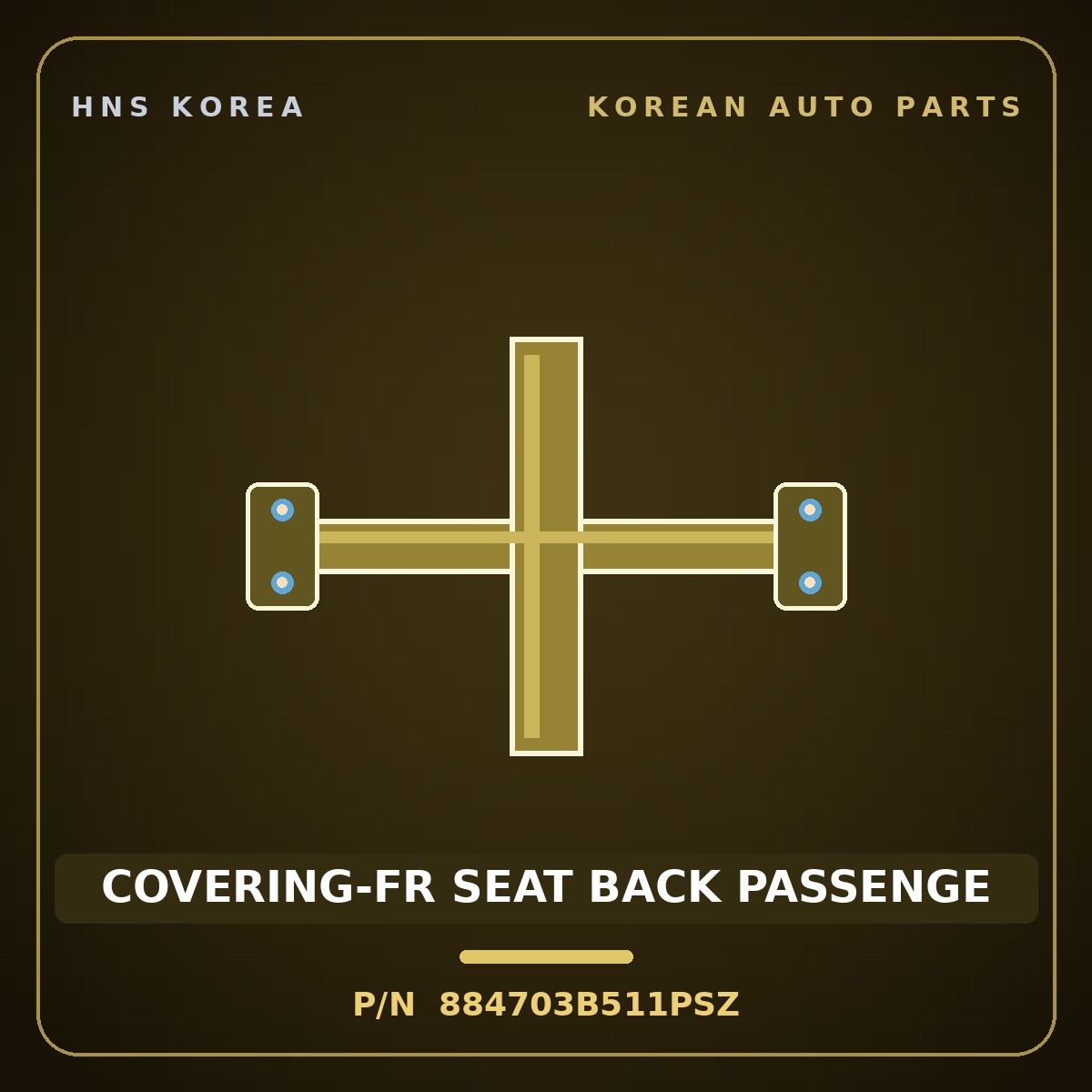 Genuine Mobis COVERING-FR SEAT BACK PASSENGE 884703B511PSZ for Equus 2006 HNS Parts Korea