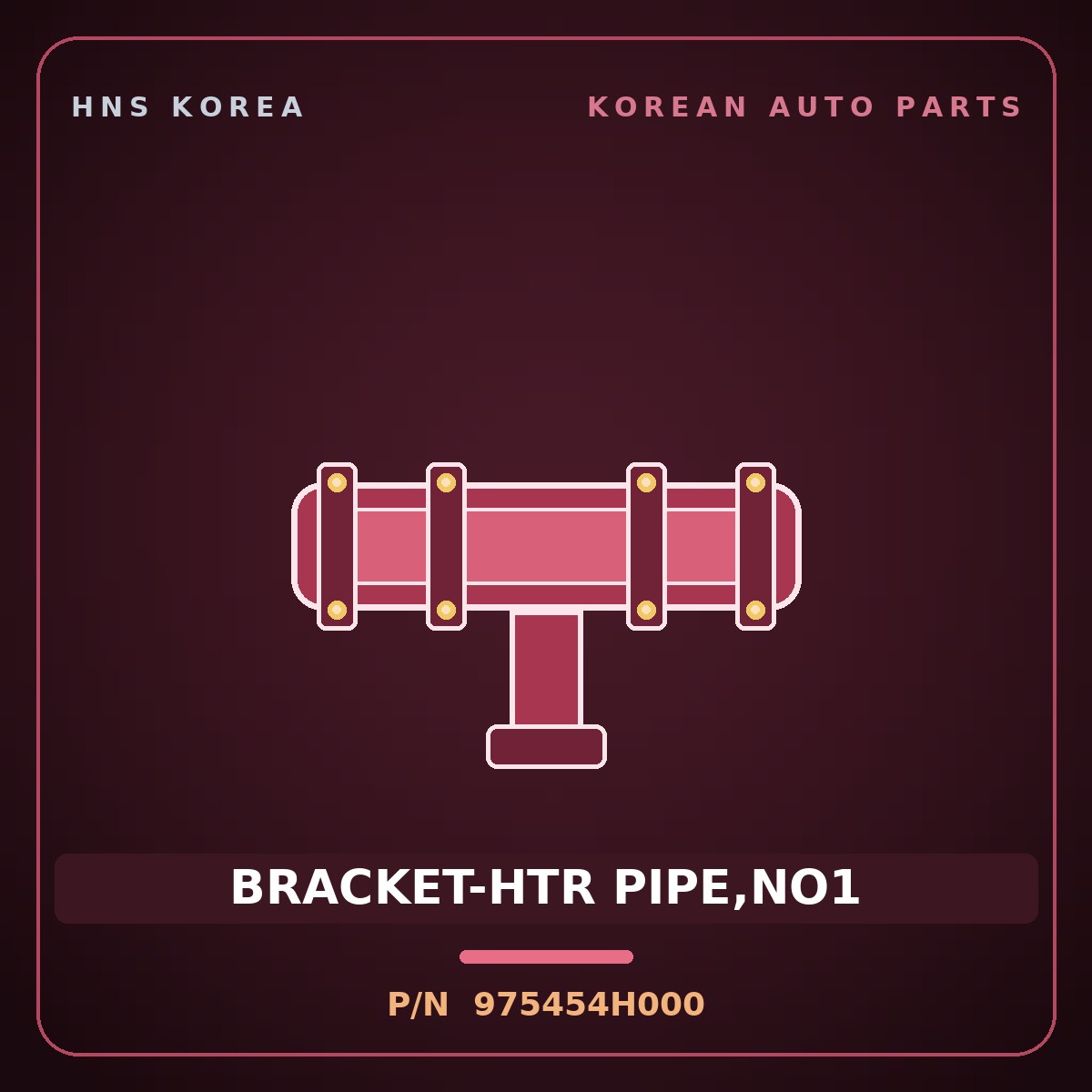 Genuine Mobis BRACKET-HTR PIPE,NO1 975454H000 for Grand Starex 2007 HNS Parts Korea