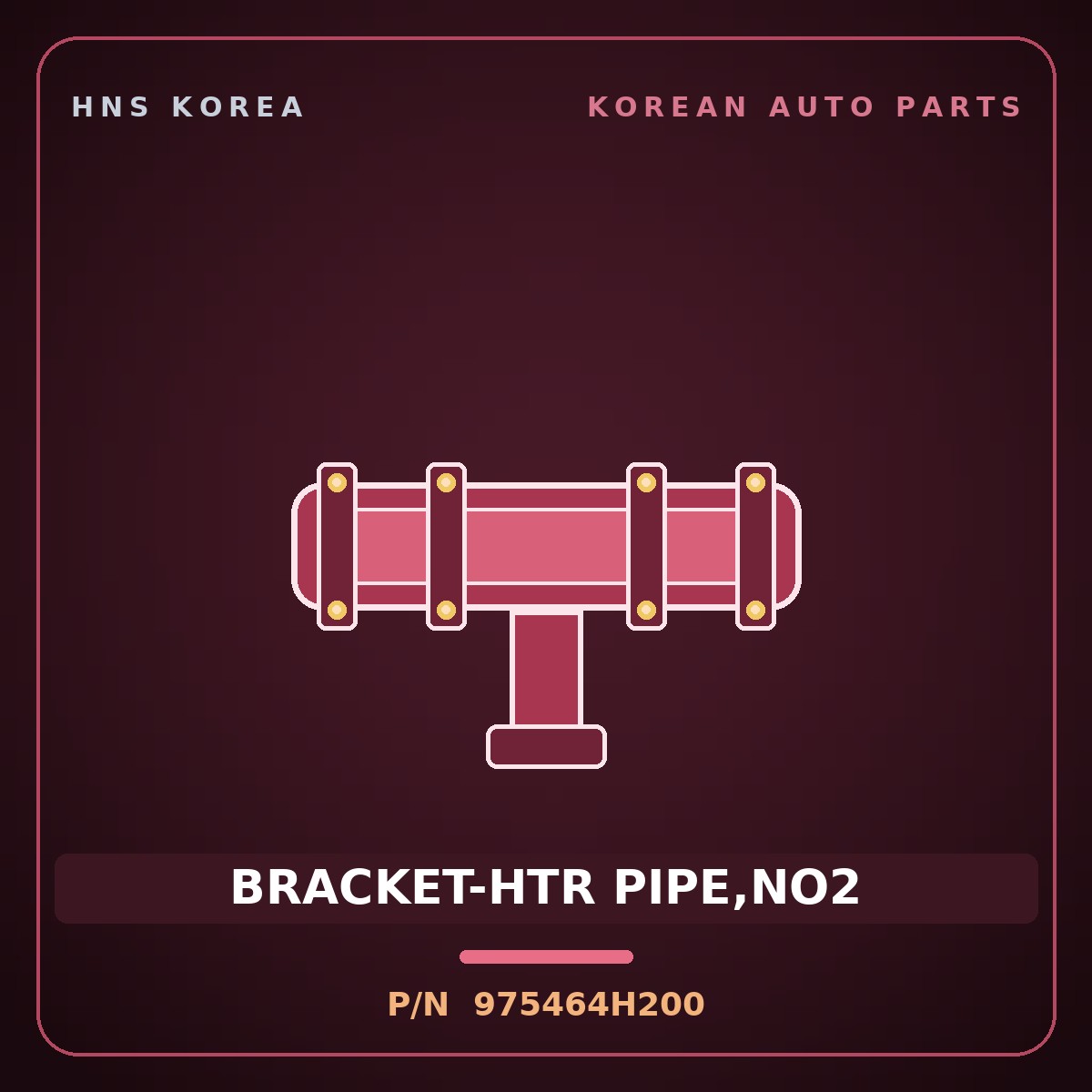 Genuine Mobis BRACKET-HTR PIPE,NO2 975464H200 for Grand Starex 2007 HNS Parts Korea