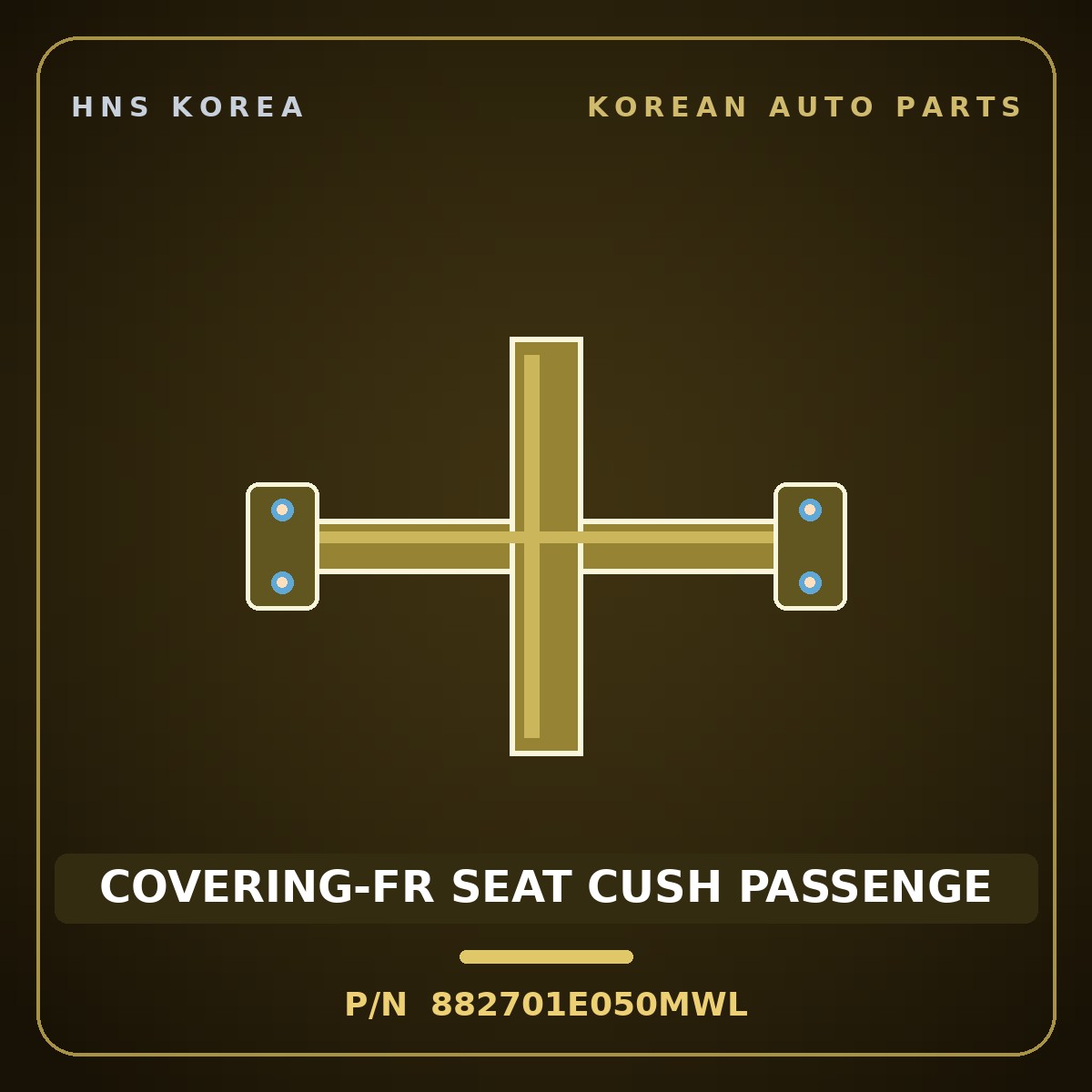 Genuine Mobis COVERING-FR SEAT CUSH PASSENGE 882701E050MWL for Verna 2006 HNS Parts Korea