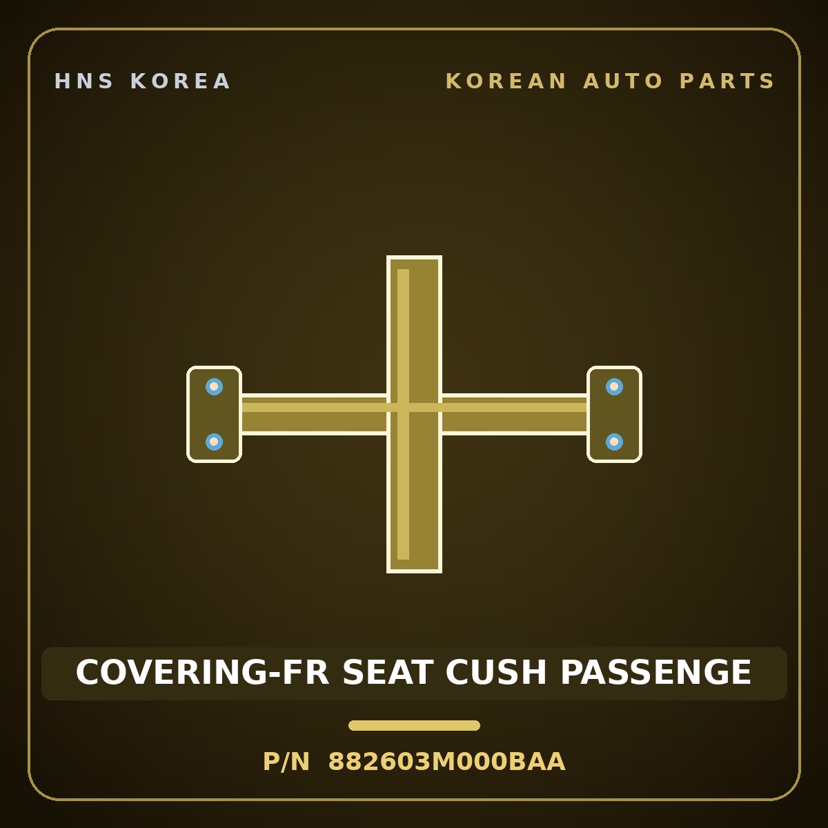Genuine Mobis COVERING-FR SEAT CUSH PASSENGE 882603M000BAA for Genesis 2007 HNS Parts Korea