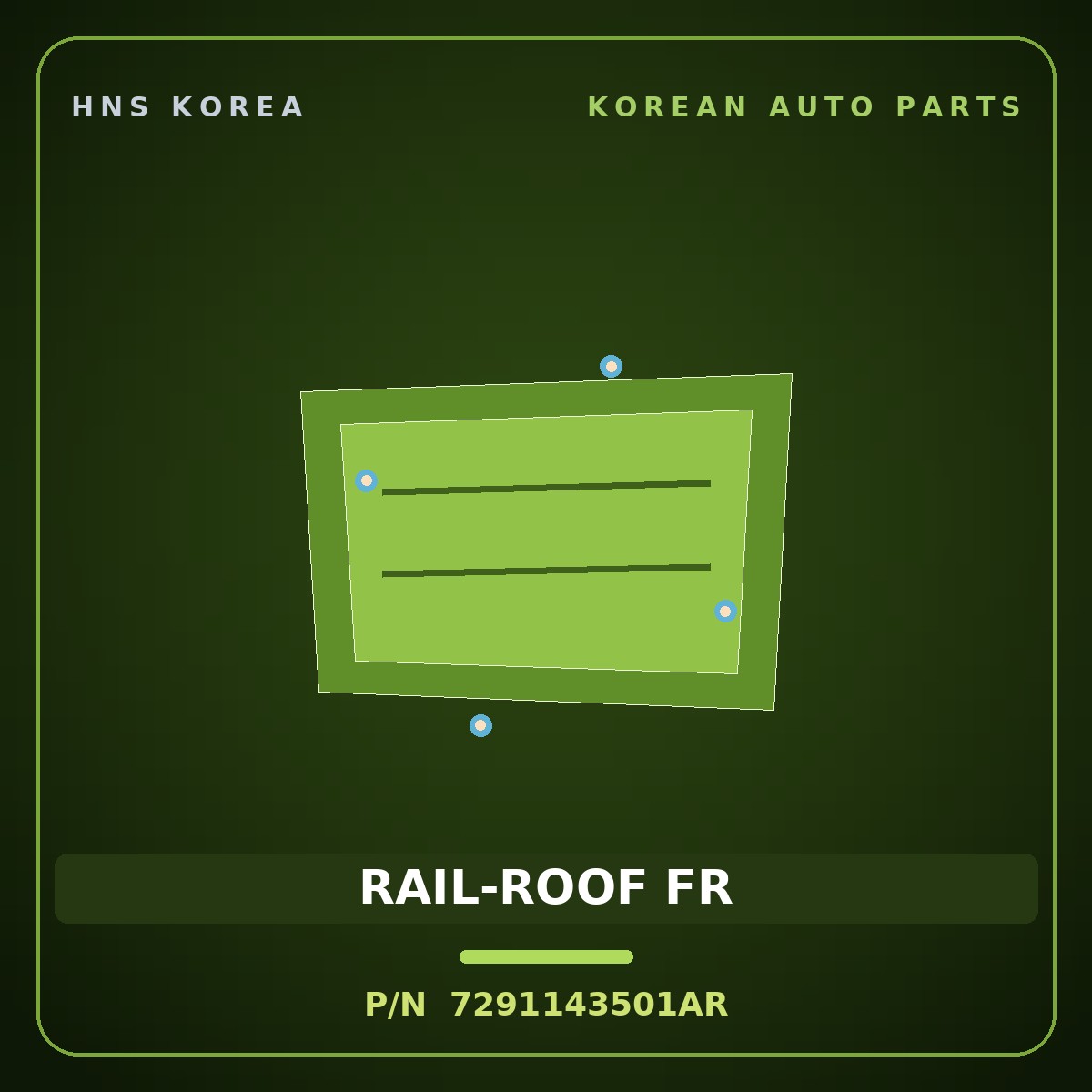 Genuine Mobis RAIL-ROOF FR 7291143501AR for Grace 1995 HNS Parts Korea