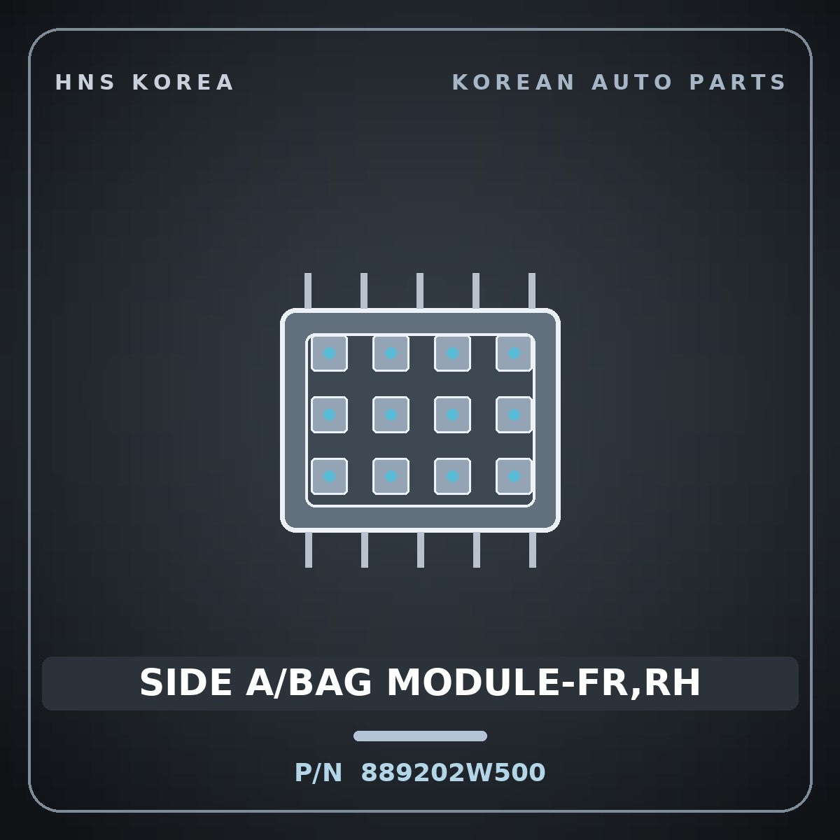 Genuine Mobis SIDE A/BAG MODULE-FR,RH 889202W500 for Maxcruz 2012 HNS Parts Korea
