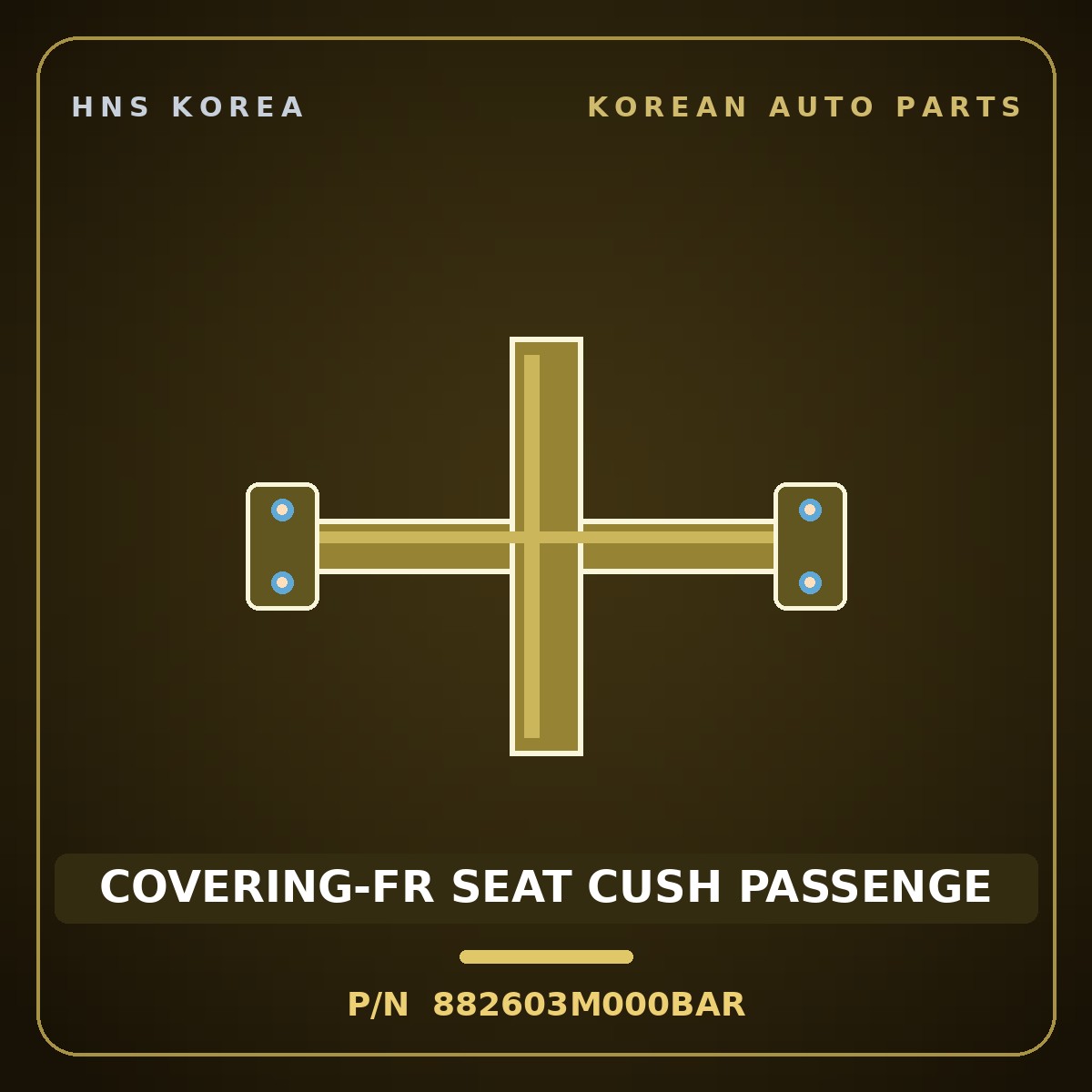 Genuine Mobis COVERING-FR SEAT CUSH PASSENGE 882603M000BAR for Genesis 2007 HNS Parts Korea