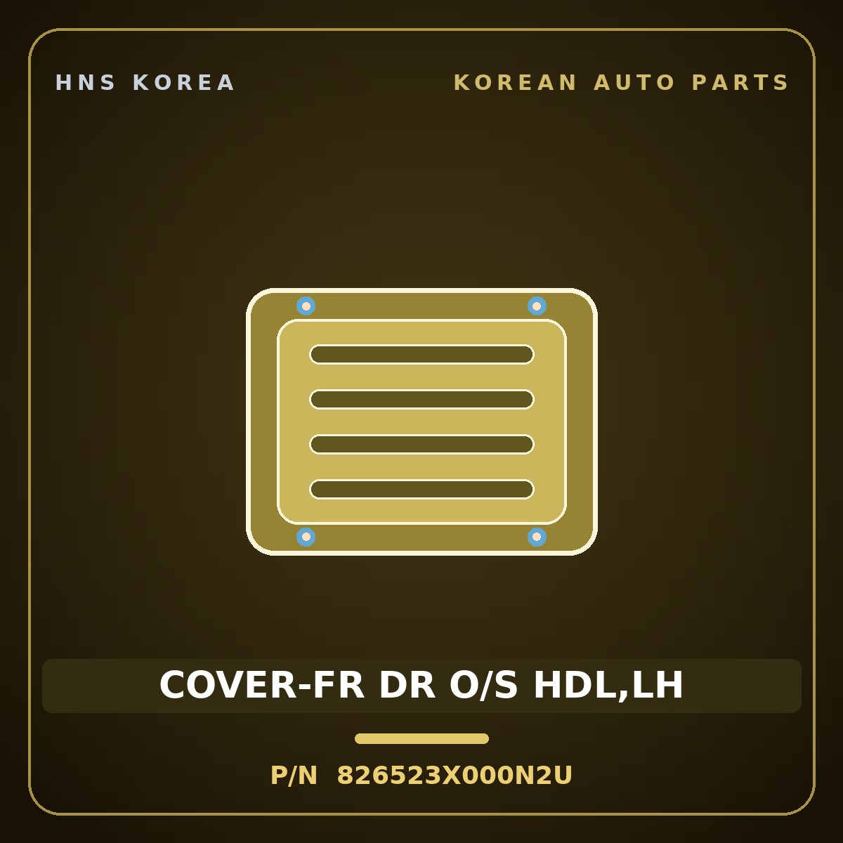 Genuine Mobis COVER-FR DR O/S HDL,LH 826523X000N2U for Elantra 2011 HNS Parts Korea