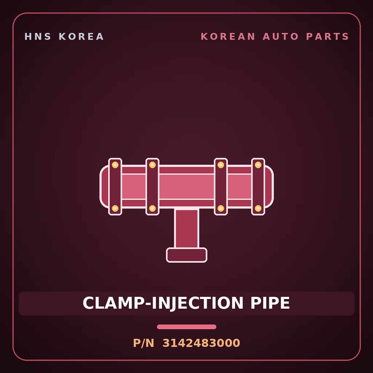 Genuine Mobis CLAMP-INJECTION PIPE 3142483000 for 11-Ton Truck 1997 HNS Parts Korea