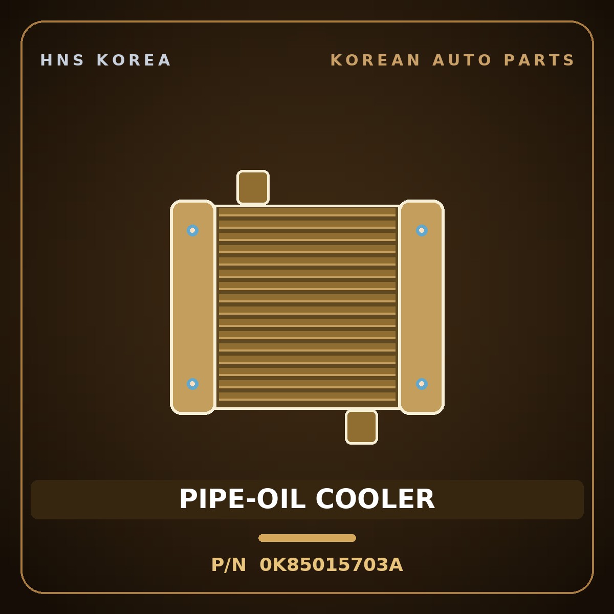 Genuine Mobis PIPE-OIL COOLER 0K85015703A for 5-Ton Truck 1995 HNS Parts Korea