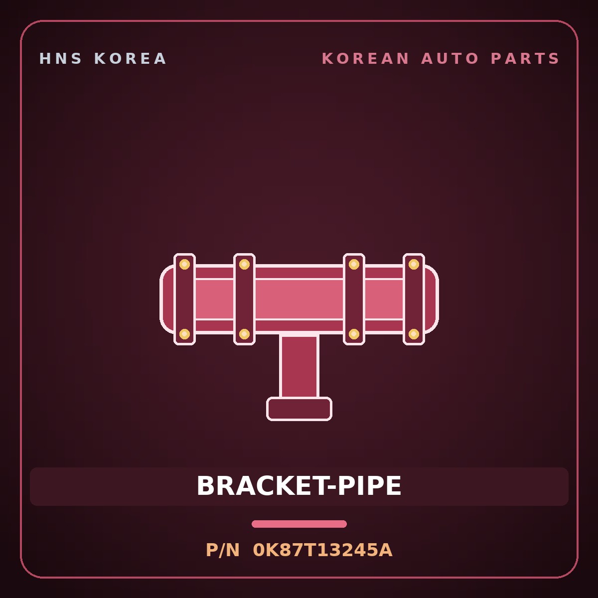 Genuine Mobis BRACKET-PIPE 0K87T13245A for 5-Ton Truck 1997 HNS Parts Korea
