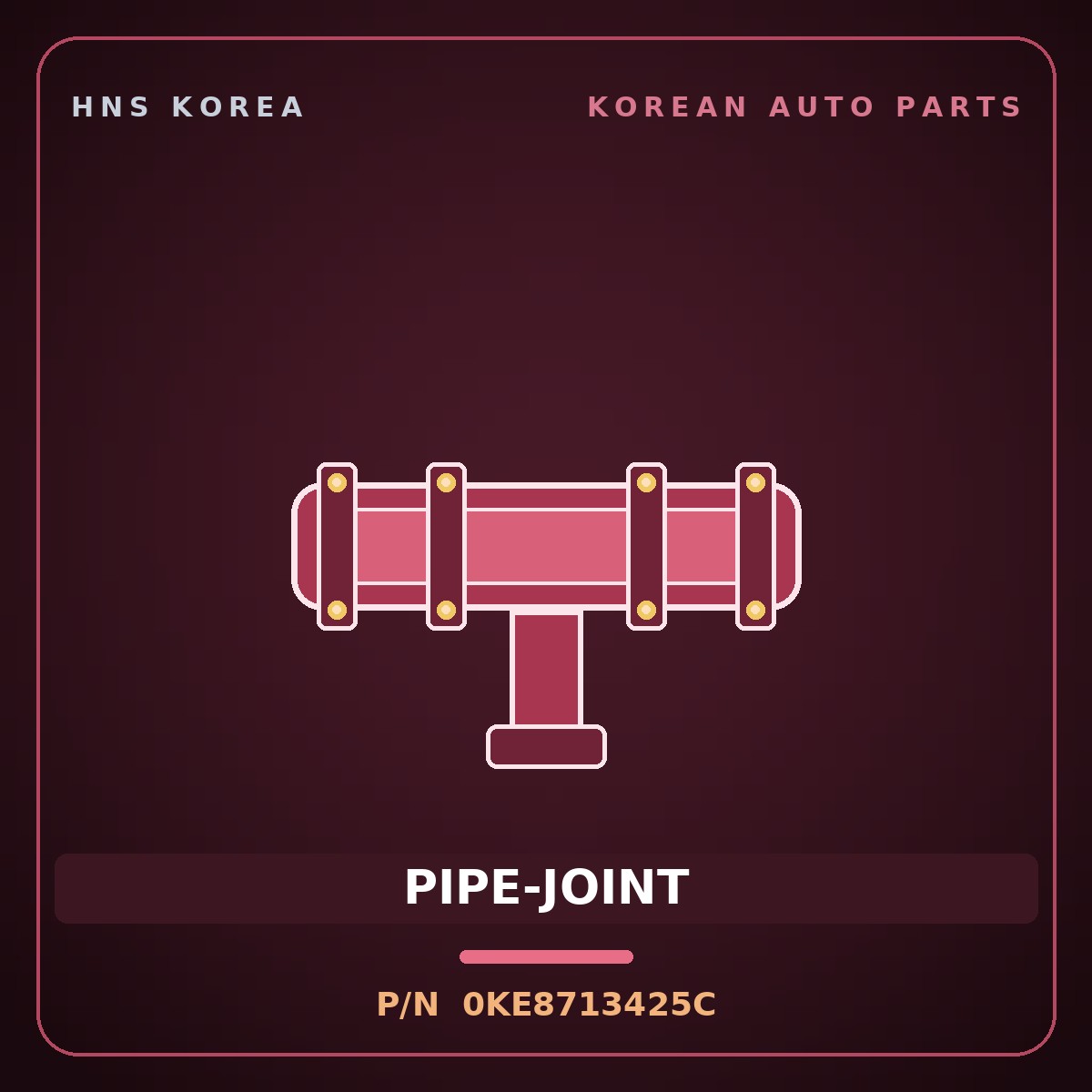 Genuine Mobis PIPE-JOINT 0KE8713425C for 5-Ton Truck 1995 HNS Parts Korea