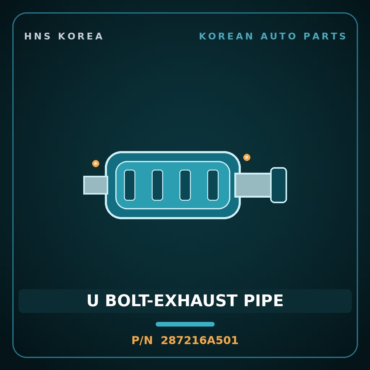 Genuine Mobis U BOLT-EXHAUST PIPE 287216A501 for 5-Ton Truck 1997 HNS Parts Korea